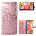 Miniatyrbild 1 av 2: Mandala läder Samsung Galaxy A42 5G fodral - Rosa Rosa