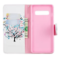 Miniatyrbillede 2 af 2: Samsung Galaxy S10 Plus mønstret læder flip etui - Blomstret Træ Multicolor