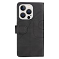Miniatyrbild 2 av 2: Texturerat läder iPhone 14 Pro fodral med handledsband - Svart Svart