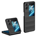 Miniatyrbillede 1 af 6: Blødt grebsformet cover til Oppo Find N2 Flip - Sort Black