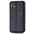 Pikkukuva 2 / 2: Nahkakotelo With A Stylish Rhombus Imprint For Nothing Phone (1) - Musta Black