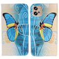 Miniatyrbillede 1 af 2: Wonderland Motorola Moto G32 Flip Etui - Blå Sommerfugl Blue