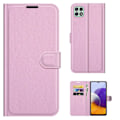 Miniatyrbillede 1 af 2: Classic Samsung Galaxy A22 5G Flip Etui - Lyserød Pink
