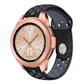 Pikkukuva 1 / 2: Samsung Galaxy Watch (42mm) kaksisävyinen iso ontto silikooni muovinen kellon vaihto ranneke - Musta/ Tumman Harmaa Multicolor