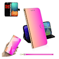 Miniatyrbillede 1 af 2: Mirror Samsung Galaxy A71 flip etui - Lyserød Pink
