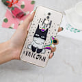 Miniatyrbillede 2 af 2: Huawei Mate 20 Lite beskyttelsesetui i silikone med printet mønster - Cool enhjørning Multicolor