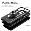 Miniatyrbillede 2 af 2: Bulksourcing Back Shell iPhone 13 Pro Max 6,7 tommer, stødsikker luftpude, stødsikker og fleksibel hybrid-telefontaske med kickstand - Sort Black