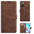 Miniatyrbillede 1 af 2: Wallet-style Læder Etui til Xiaomi Redmi 10 Prime / Redmi 10 - Brun Brown