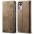Pikkukuva 1 / 2: Jeans Xiaomi 12X / Xiaomi 12 flip case - Khaki Brown