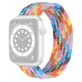 Miniatyrbilde 1 av 2: Apple Watch Series 8 (41 mm) elastisk klokkerem i nylon - Regnbuefarget Sukker Størrelse: M Multicolor