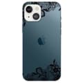 Deco iPhone 14 Plus skal - Spetsblomma Blå