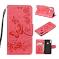 Pikkukuva 1 / 2: Butterfly Huawei Y6 2019 nahkakotelo - Punainen Red
