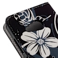 Miniatyrbillede 2 af 2: Moberg Microsoft Lumia 550 Læder Etui - Hvide Blomster Multicolor