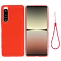 Matt flytende silikondeksel for Sony Xperia 5 IV - Rød Red