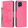 Miniatyrbild 1 av 2: Butterfly läder Samsung Galaxy M53 5G fodral - Rosa Rosa