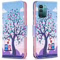 Miniatyrbillede 1 af 2: Wonderland Nokia G11 / Nokia G21 flip etui - To Ugler Multicolor