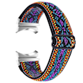 Miniatyrbild 1 av 2: Elastiskt klockarmband med coolt mönster för Samsung Galaxy Watch 4 - Gul / Gul multifärg