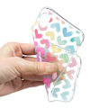 Miniatyrbillede 2 af 2: iPhone Xr soft case med mønsterprint - Farverige Hjerter Multicolor