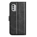 Miniatyrbillede 2 af 2: Læderetui med Pung til Nokia G60 - Sort Black