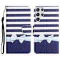Pikkukuva 1 / 2: Wonderland Samsung Galaxy S22 Ultra Läppäkotelo - Bowknot Blue