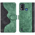 Miniatyrbillede 1 af 2: To Farvet Læder Flip Case til Nokia G11 Plus - Grøn Green
