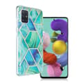 Marmormotiv Samsung Galaxy A51 skal - Cyan / Blå Grön