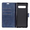 Miniatyrbillede 2 af 2: Samsung Galaxy S10 mat læder flip etui - Blå Blue