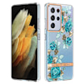 Miniatyrbillede 1 af 2: Supertyndt og slidstærkt softcover til Samsung Galaxy S21 Ultra 5G - Blå Rose Blue