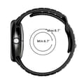 Miniatyrbilde 2 av 2: Google Pixel Watch 3 45mm Replacement Watch Band Dual Color Silicone Strap - Charcoal+Black Orange