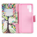 Pikkukuva 2 / 2: Huawei P30 Pro kuosillinen nahkainen flip Suojakotelo - Värjätty Puu Multicolor