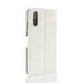 Miniatyrbillede 2 af 2: Huawei P20 litchi tekstur PU læder flip etui - hvid White