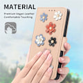 Miniatyrbild 2 av 2: Mjukt läder Motorola Edge 30 fodral med blomdekor - Brun Brun