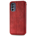 Pikkukuva 2 / 6: Nahkakotelo With A Stylish Rhombus Imprint For Motorola Moto G62 5G - Punainen Red
