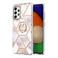 Pikkukuva 1 / 2: Marble Patterned Suojakuori With Ring Holder For Samsung Galaxy A33 5G - Kruunu Multicolor