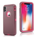 Miniatyrbillede 1 af 2: Stødsikkert hybridetui til iPhone Xs Max - Kaffe/Rose Multicolor