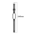 Pikkukuva 2 / 6: Xiaomi Mi Smart Band 4 / 3 läpikuultava silikoninen kellonauha - Musta Black
