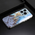 Miniatyrbillede 2 af 2: Marble design iPhone 14 Pro cover - Blå Marmor Blue