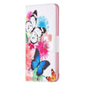 Miniatyrbillede 3 af 6: Wonderland Samsung Galaxy A04 Flip Etui - To Sommerfugle Multicolor