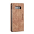 Miniatyrbillede 2 af 2: CASEME Samsung Galaxy S10e auto-absorberet læder flip etui - Brun Brown