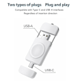 Miniatyrbillede 6 af 6: Apple Watch Series 8 (45mm) / (41mm) Type-C og magnetisk USB trådløs uroplader White