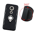 Miniatyrbillede 2 af 2: Motorola Moto G7 geometrisk mønster hybrid etui - Sort Black
