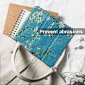 Miniatyrbillede 3 af 6: Tri-fold stander etui iPad 10.9 (2022) Pattern Printing Anti-fall Anti-wear Folio Flip Vegansk Læder Tablet Cover - Abrikosblomst Blue