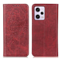 Pikkukuva 1 / 2: Lompakko-style Aitoa Nahkaa Läppäkotelo For Xiaomi Redmi Note 12 Pro Plus - Punainen Red