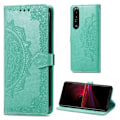 Miniatyrbild 1 av 2: Mandala läder Sony Xperia 1 III fodral - Grön Grön