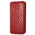 Pikkukuva 2 / 6: Nahkakotelo With A Stylish Rhombus Imprint For Xiaomi 13 - Punainen Red