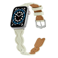 Pikkukuva 2 / 2: Apple Watch Series 8 (41mm) aitoa nahkaa, kandeerattuja hiuksia - Valkoinen White
