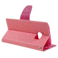 Miniatyrbillede 2 af 2: Mercury Goospery læder-etui med kontrastfarver til HTC 10 - Pink Pink