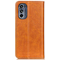 Pikkukuva 2 / 2: Lompakko-style Aitoa Nahkaa Läppäkotelo For Motorola Moto G62 5g - Ruskea Brown