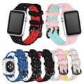 Miniatyrbilde 2 av 2: Apple Watch (41 mm) tofarget rombeformet klokkerem i silikon - Grå / Gul Multicolor