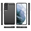 Miniatyrbillede 2 af 2: Carbon Flex Samsung Galaxy S22 cover - Sort Black